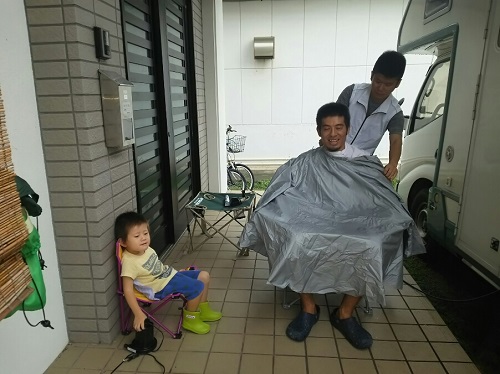 9日・試合前の出張カット!