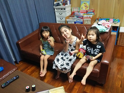 1日・3家族合同庭BBQ!