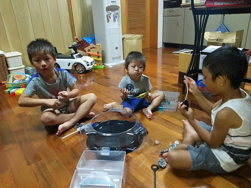 1日・3家族合同庭BBQ!