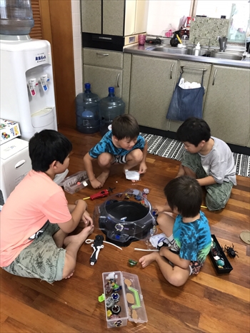 25日・従兄弟と砂辺でシュノーケル!