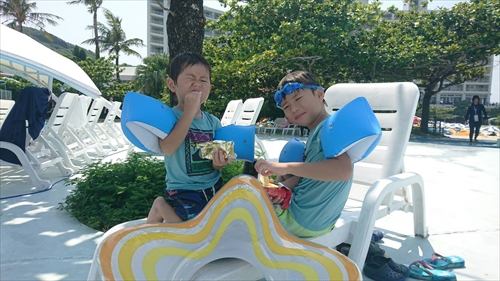 7日・流しそうめんと素潜りと。