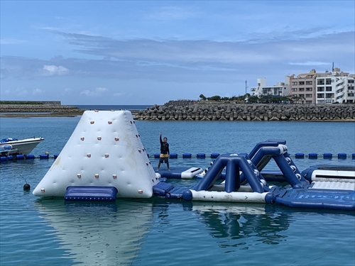 27日・北谷の海上アスレチックからの紅いもタルト作り!