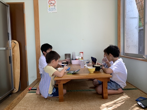 27日・北谷の海上アスレチックからの紅いもタルト作り!