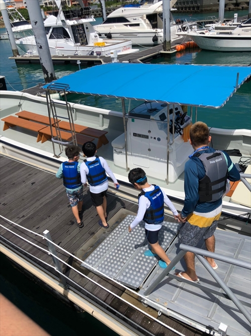 27日・北谷の海上アスレチックからの紅いもタルト作り!