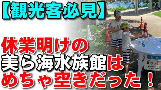 18日・コロナ休業明けの美ら海水族館は激空きだった!