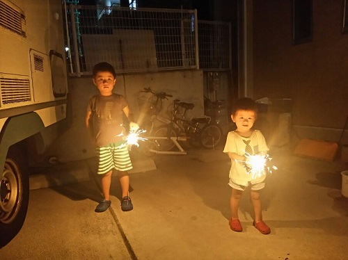 18日・花火は100均でOK!