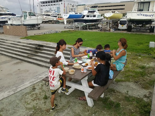 10日・4家族でマリーナBBQ!