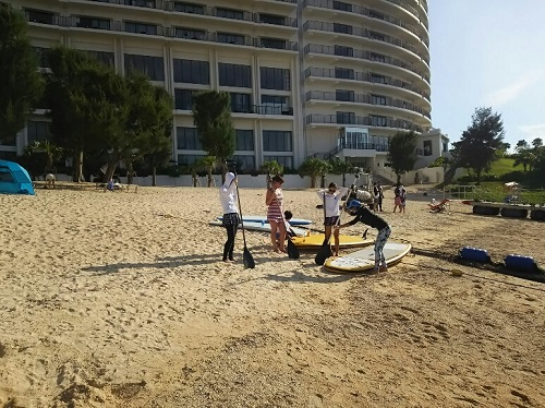 27日・ホテルモントレのSUP YOGA!