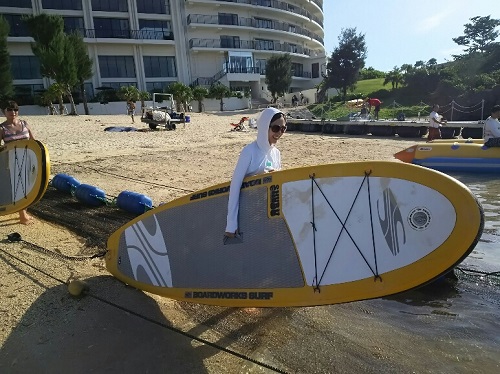 27日・ホテルモントレのSUP YOGA!