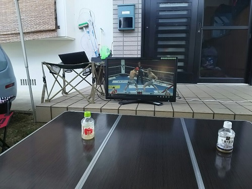 3日・K-1初代フェザー級王座決定戦を庭BBQで!