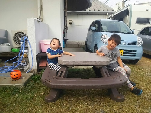 8日・ピクニックテーブルげっとん!