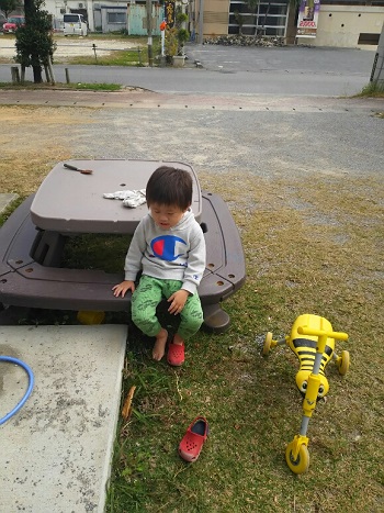 15日・子供たち初めての洗車!