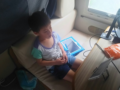 21日・キャンピングカーで勉強してくるね!