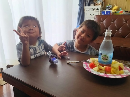 5日・噴水フルーツポンチ!