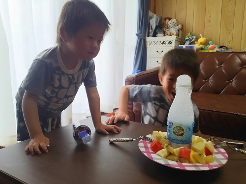 5日・噴水フルーツポンチ!