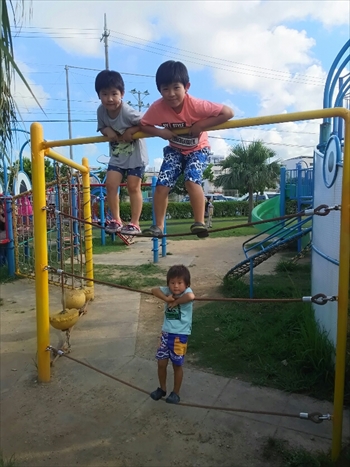 25日・従兄弟と砂辺でシュノーケル!