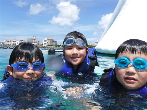 27日・北谷の海上アスレチックからの紅いもタルト作り!